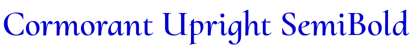 Cormorant Upright SemiBold Schriftart
